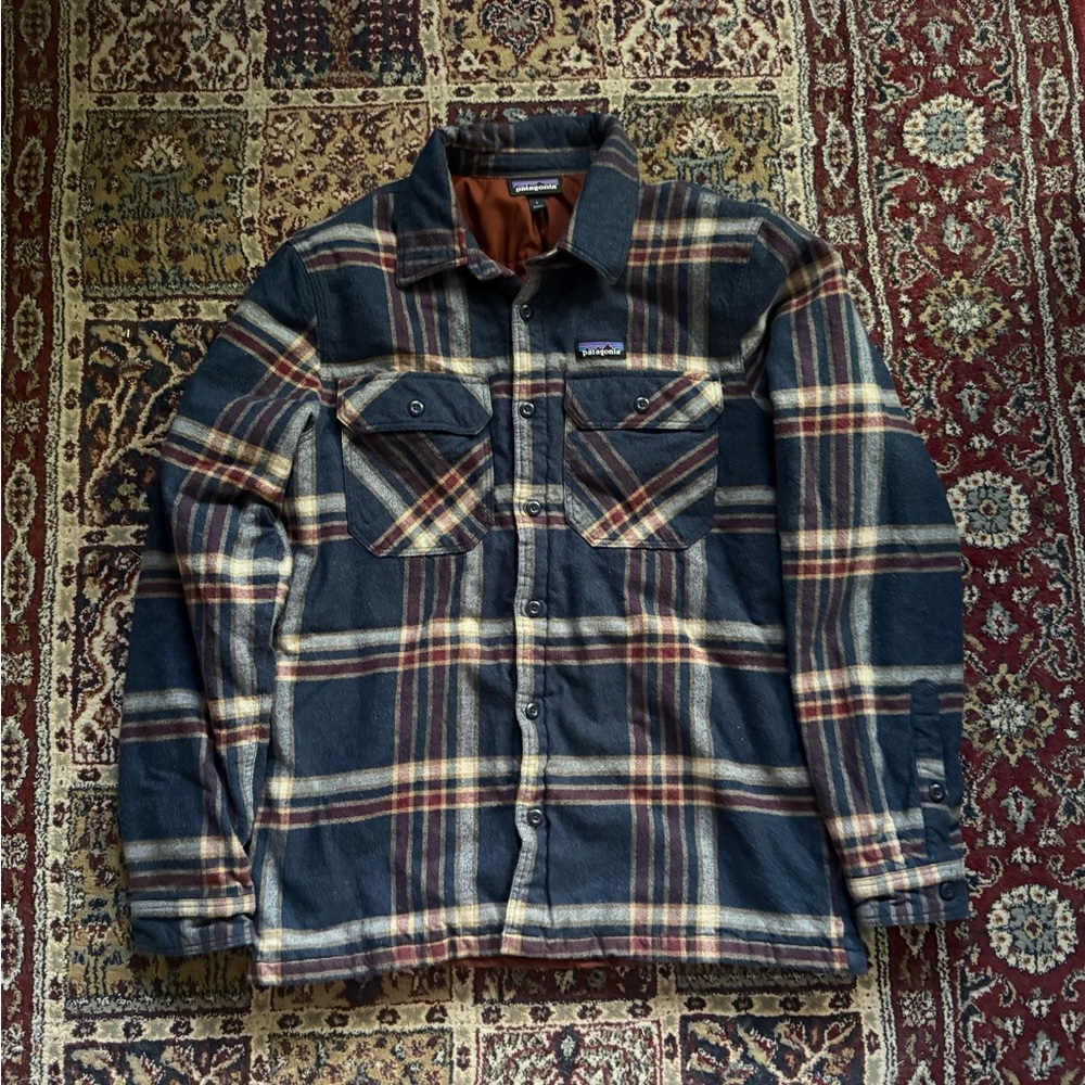 Patagonia Fjord Flannel Insulated Shirt Jacket Men’s Large Growlers Plaid